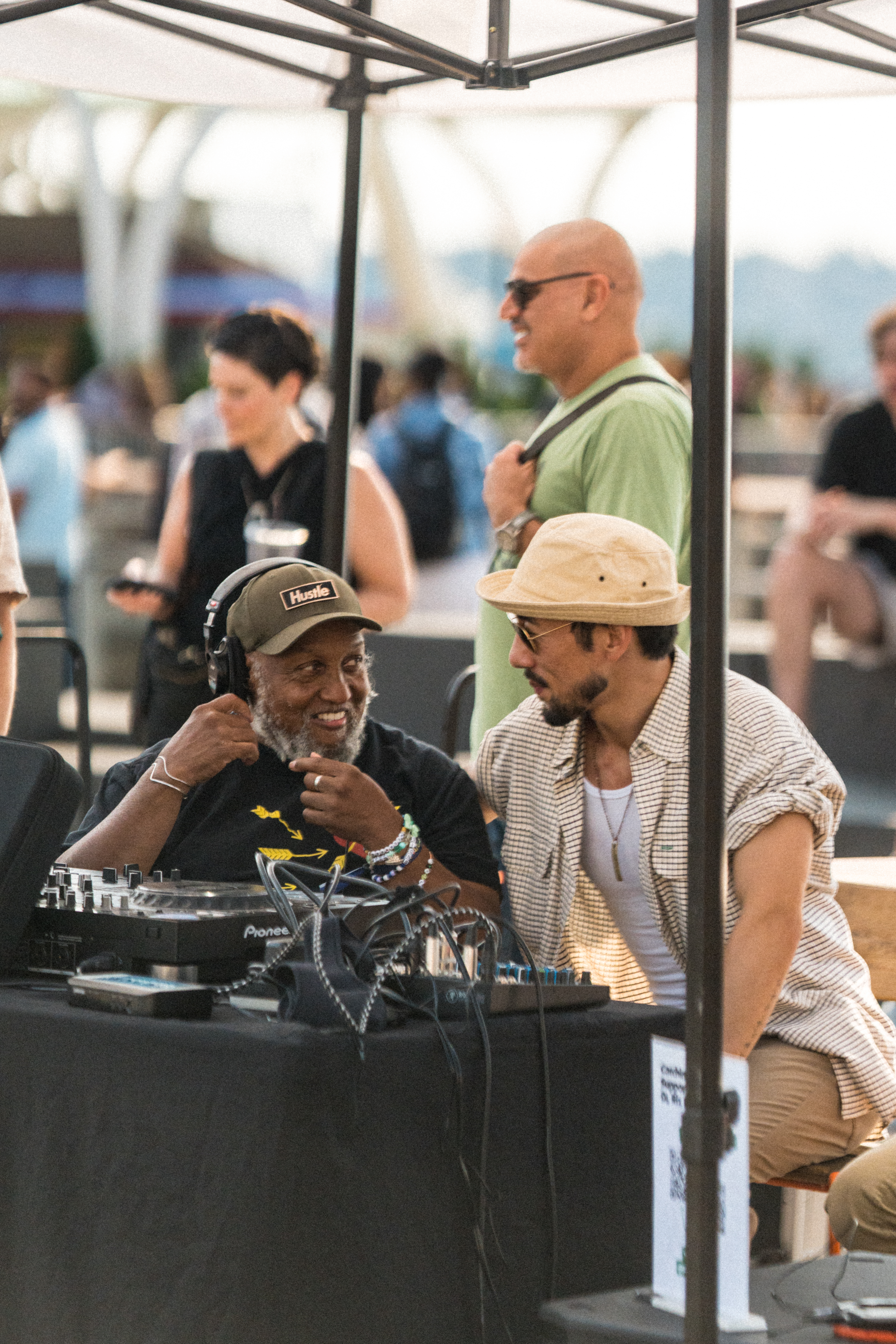Dancers connecting at Hustle on the Pier